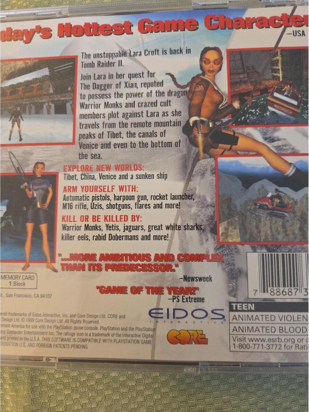 Tomb Raider II PlayStation 1 PS1 Greatest Hits Edition Complete - Picture 4 of 4